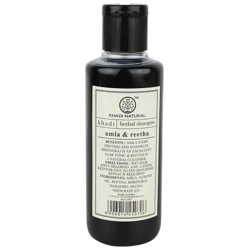 Khadi Natural Шампунь с Шикакай и Медом без СЛС 210 мл фото 3