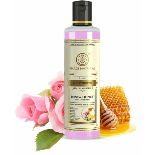 Khadi Natural Увлажняющий Лосьон Роза и Мед без СЛС 210 мл