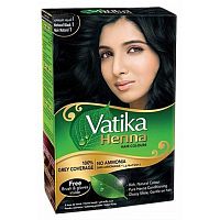 Dabur Vatika Naturals Henna Hair Colours - Black / Краска для Волос на Основе Натуральной Хны (Черный) 60 г