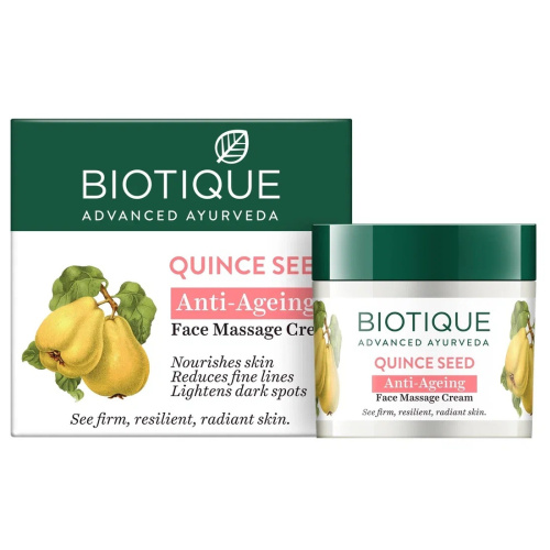 Biotique Quince Seed Anti Ageing Face Massage Cream / Биотик Семенами Айвы Антивозрастной Массажный Крем 50 г