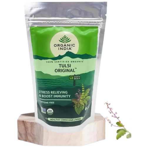 Organic India Tulsi Original / Тулси Ориджинал Напиток на Основе Листьев Священного Базилика 100 г фото 3