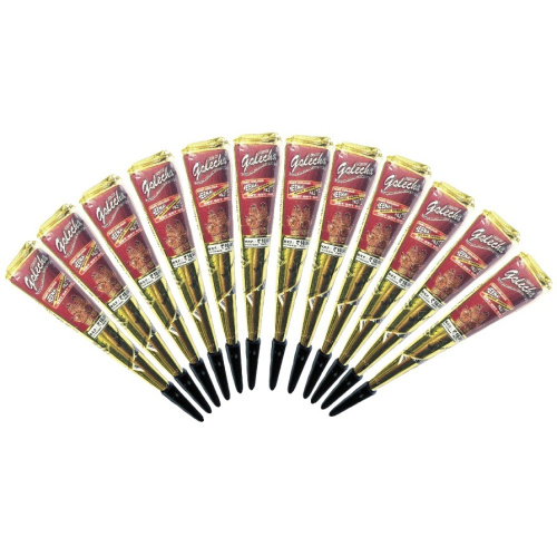 Golecha Хна в конусе Golecha (12 конусов в упаковке), коричневый цвет фото 5