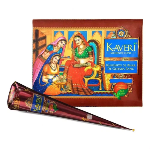 Kaveri Хна в конусе, коричневый цвет 12 конусов