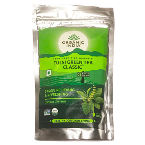 Organic India Tulsi Green Tea Classic/ Зеленый Чай Классический со Священным Базиликом. фото 3