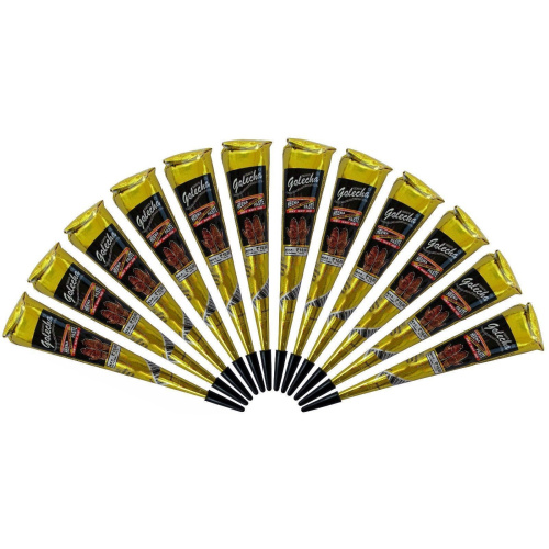 Golecha Хна в конусе Golecha (12 конусов в упаковке), черный цвет фото 3