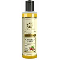 Khadi Natural Шампунь с Шафраном, Тулси и экстрактом Плодов Мыльного Дерева 210 мл