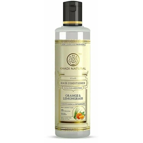Khadi Natural Кондиционер для волос "Апельсин + Лемонграсс" (без парабенов и СЛС) 210 мл