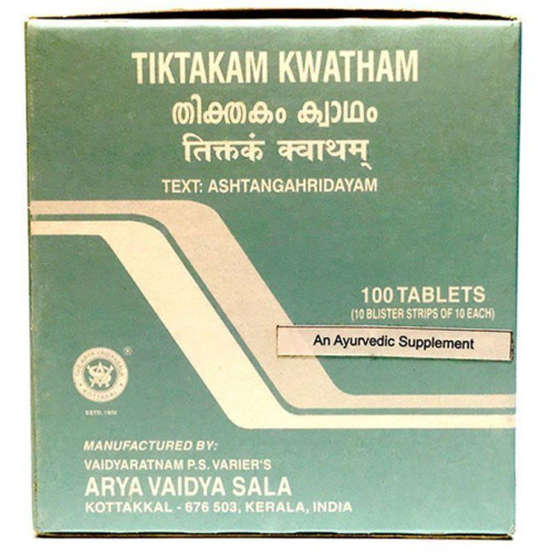 Arya Vaidya Sala Tiktakam Kwatham / Тиктакам Кватхам 100 таб. фото 3