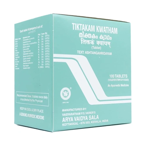 Arya Vaidya Sala Tiktakam Kwatham / Тиктакам Кватхам 100 таб.