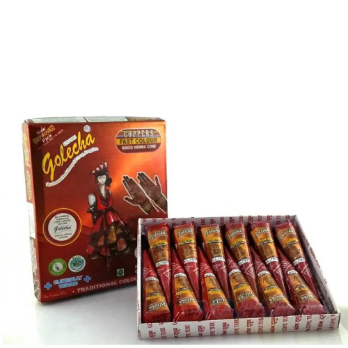 Golecha Хна в конусе Golecha (12 конусов в упаковке), коричневый цвет