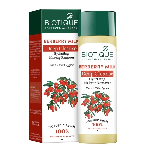Biotique Berberry Milk Deep Cleanse Hydrating Make Up Remover/Биотик Барбарис Очищающий Тонер для снятия макияжа фото 4