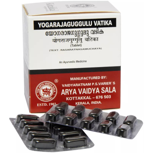 Arya Vaidya Sala YOGARAJA GUGGULU VATIKA / ЙОГАРАДЖ ГУГГУЛ 100 таб. фото 3