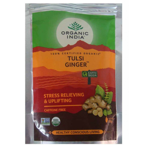 Organic India Tulsi Ginger/ Напиток на Основе Листьев Священного Базилика + Имбирь фото 3