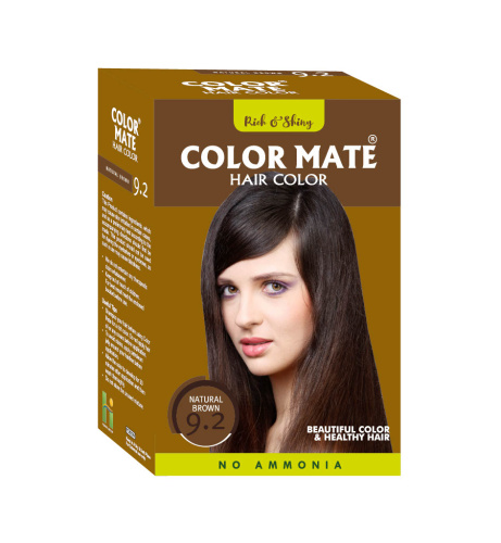 Color Mate Краска для волос, Цвет натуральный Коричневый Тон 9.2, Без Аммиака (5 шт. х 15 г)