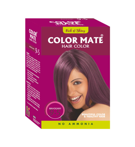 Color Mate Краска Для Волос, Цвет Красное Дерево Тон 9.5, Без Аммиака (5 шт. х 15 г)