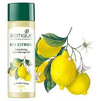 Biotique Citron Stimulating Body Massage Oil/Биотик Цитрон Стимулирующее Массажное Масло