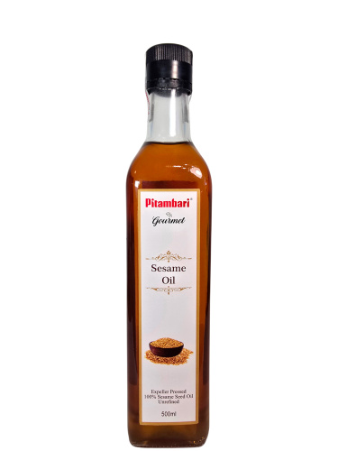Pitambari Sesame Oil Dark 500ml / Кунжутное масло 500 мл