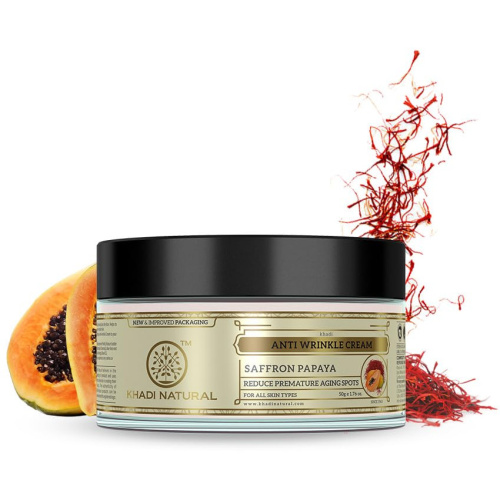 Khadi Natural Крем против Морщин с Шафраном и Папайей 50 г фото 3