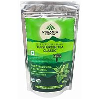 Organic India Tulsi Green Tea Classic/ Зеленый Чай Классический со Священным Базиликом.