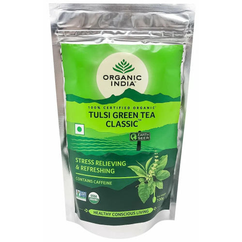 Organic India Tulsi Green Tea Classic/ Зеленый Чай Классический со Священным Базиликом.