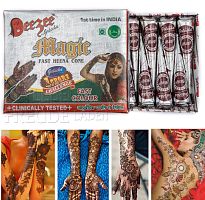 Deezee Magic Fast Хна в конусе  (12 конусов в упаковке), коричневый цвет