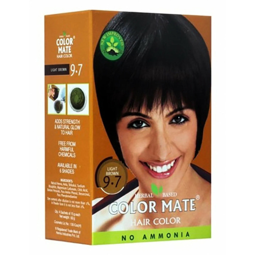 Color Mate Краска для волос, Цвет Светло-Коричневый Тон 9.7, Без Аммиака фото 7