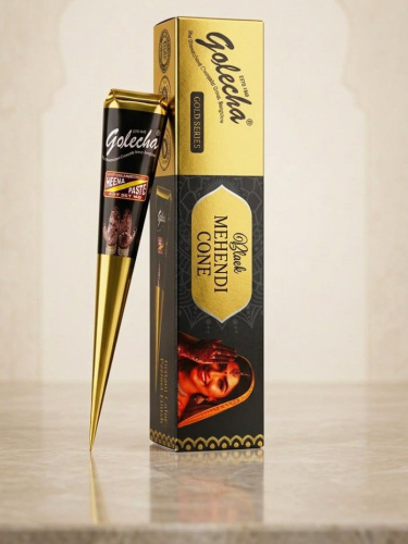 Golecha Хна в конусе (1 конус в упаковке), черный цвет