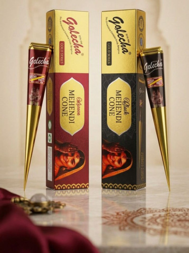 Golecha Хна в конусе (1 конус в упаковке), коричневый цвет фото 4