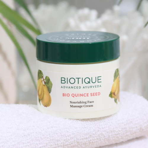 Biotique Quince Seed Anti Ageing Face Massage Cream / Биотик Семенами Айвы Антивозрастной Массажный Крем 50 г фото 4