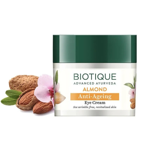 Biotique Almond Anti-Ageing Eye Cream / Биотик Миндаль Антивозрастной Крем Для Кожи Вокруг Глаз 15 г фото 4