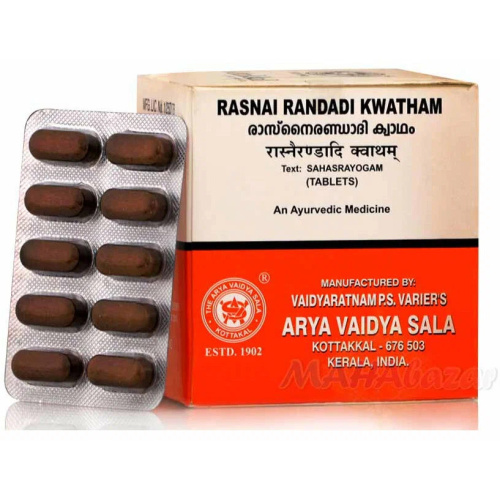 Arya Vaidya Sala Rasnairandadi Kwatham / Раснайрандади Кватхам 100 таб. фото 3