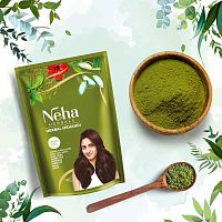 Neha Herbals Hair Mehandi 140g / Краска для Волос Темно-Каштановый 140 г