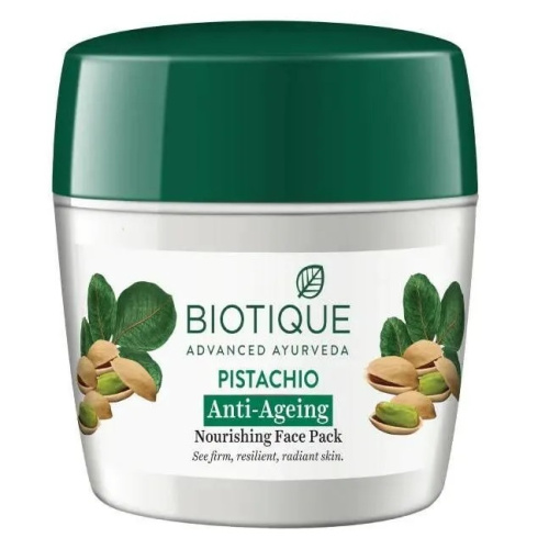 Biotique Pistachio Anti Ageing Nourishing Face Pack / Биотик Фисташковая Антивозрастная Питательная Маска Для Лица 75 г фото 3