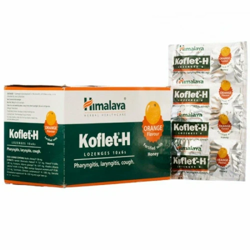 Himalaya Koflet-H Orange 6X10tab / Хималая Кофлет-Х Леденцы со Вкусом апельсинь 6X